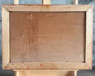 A beautiful antique oil painting signed by unknown artist. Housed in a stunning wooden frame and measures in frame, 20.5” H x 28.5” W.