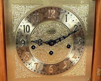 This lot features an Emperor Mantel Clock in good working condition with a key. This clock measures, 15” H x 11” W x 6” D. Franz Hermle two (2) jewel movement.