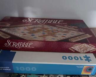 Scrabble Crossword Game and Two Jigsaw Puzzles