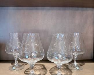 Orrefors "Intermezzo" Brandy Snifter Glasses (Set of 4)