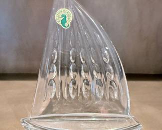 Waterford Crystal Sailboat Paperweight