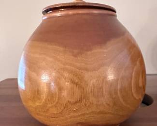 Vintage Wooden Lidded Jar