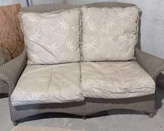 Wicker Loveseat with Cushions