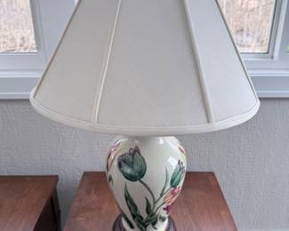 Frederick Cooper Floral Ceramic Table Lamp with Fabric Shade