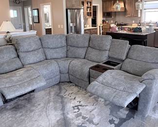 La-Z-Boy Trouper Reclining Sectional Sofa with USB Ports