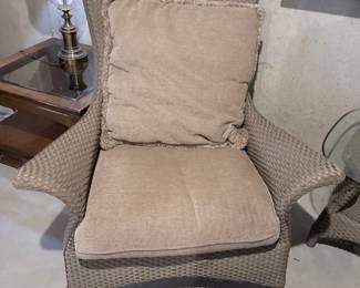 Wicker Armchair with Cushions
