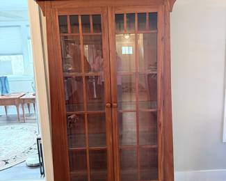 Ethan Allen American Impressions Solid Cherry Wood Display Cabinet