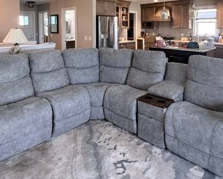 La-Z-Boy Trouper Reclining Sectional Sofa with USB Ports