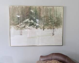 Winter Forest Watercolor Painting