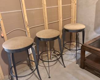 Amisco Grace Backless Swivel Bar Stools (Set of 3)
