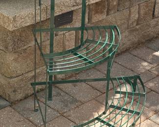 Green Metal Tier Corner Plant Stand