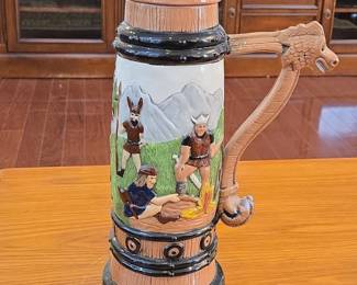 Viking Ship Ceramic Beer Stein
