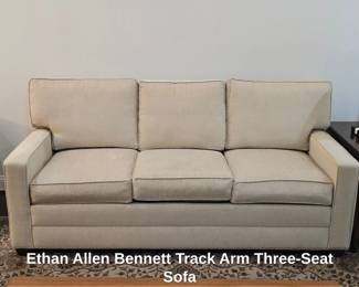 Ethan Allen Bennett Track Arm ThreeSeat Sofa