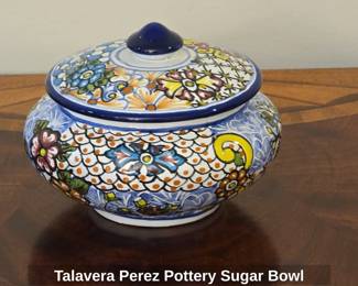 Talavera Perez Pottery Sugar Bowl