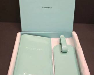 Tiffany  Co. Tiffany Blue Patent Leather Passport Holder and Luggage Tag Set second image