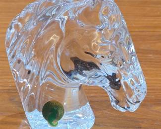 Waterford Crystal Gallop Horse Head Sculpture