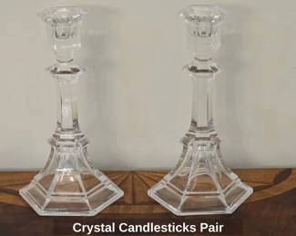 Crystal Candlesticks Pair