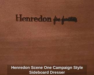 Henredon Scene One Campaign Style Sideboard Dresser second image
