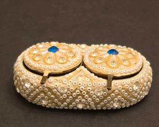 Vintage Indian Hindu Deities Hinged Trinket Box 