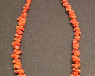 Red Branch Coral Necklace with K Clasp