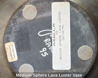 Medium Sphere Lava Luster Vase third image