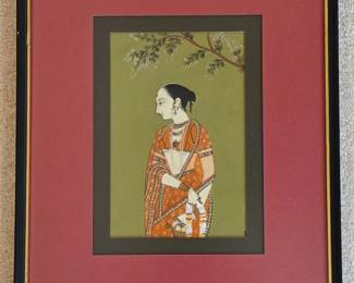 Mughal Miniature Painting of a Woman