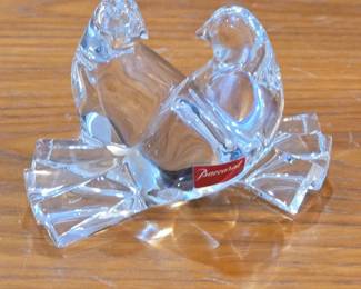 Baccarat Crystal SaintValentin Doves Figurine