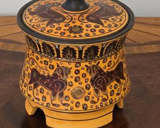 Attic BlackFigure Pyxis