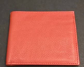 Rolex Red Leather Bifold Wallet 