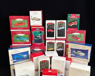 29 Boxed Hallmark Keepsake Ornaments Classic Car Collectibles