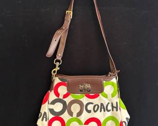 New Coach Canvas Purse with COA