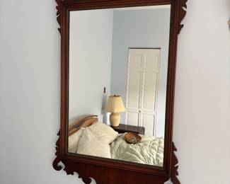 Mahogany framed Chippendale mirror 