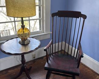 Mahogany rocked and end table
