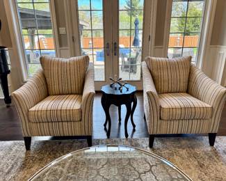 Pr. Ethan Allen lounge chairs 32"h x 32"w x 35"d