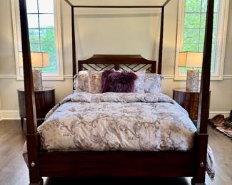 Ethan Allen queen four poster bed