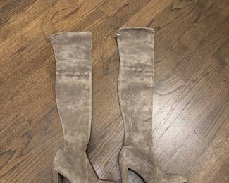Stuart Weitzman suede thigh high boots size 10
