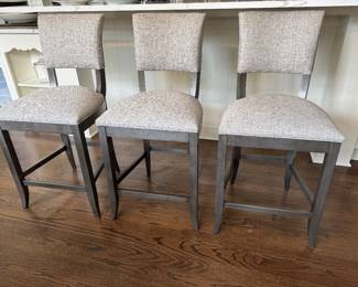 3 Ethan Allen counter stools 40.5"h x 19.5"w  seat height 26"