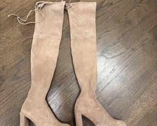 Stuart Weitzman suede thigh high boots size 10