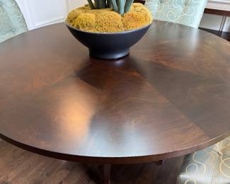60" Ethan Allen dining table plus one leaf