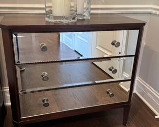 Pr. Ethan Allen Veronica mirrored chests 32.5"h x 35"w x 18"d