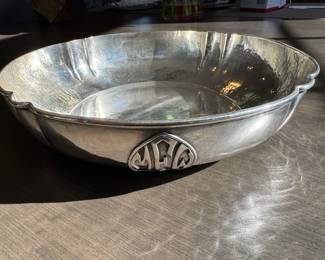 Hand hammered sterling bowl by Falick Novick 