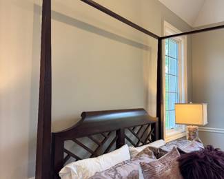 Ethan Allen queen four poster bed