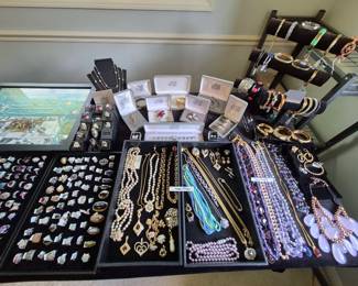 Nolan Miller, Joan Rivers, Tasha, Carol for Eva Graham, Monet, Ciner, R.J. Graziano, Swarovski, Ralph Lauren, Givenchy, Bellezza.