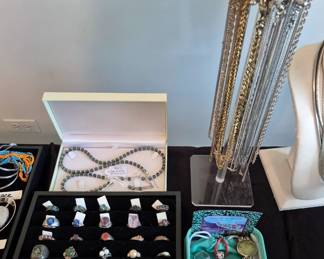 Sincerely Southwest, more Sterling rings. 925 chains all lengths and colors