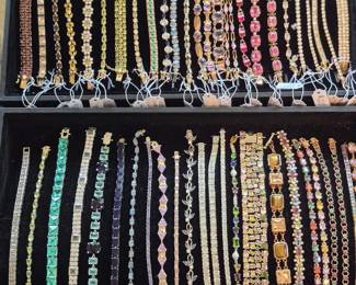 All Sterling tennis bracelets.