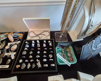 Sincerely Southwest, more Sterling rings.  925 chains all lengths and colors.