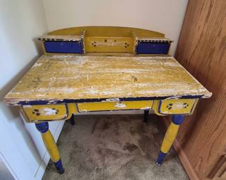Vintage French hand painted desk.