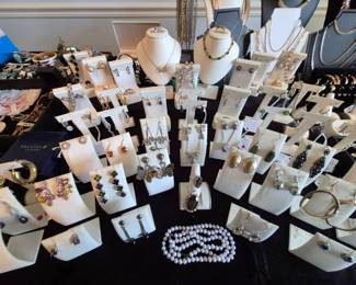 All Sterling pierced earrings. Some are sets with rings or bracelets. (about a dozen are from another owner.)