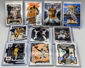 25L  LeBron James Lakers 10Card Lot w Mosaic  Prizm Inserts