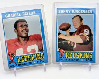 284L  1971 Topps Charley Taylor 26  Sonny Jurgenson 50 HOF